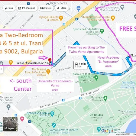 New The Twins Two-bedroom, 3 At 15 Tsani Ginchev Street, Floor 2 فارنا